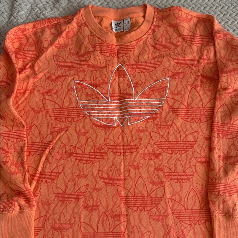 Adidas Vibrant Orange Patterned Dress - Picture 4 of 4